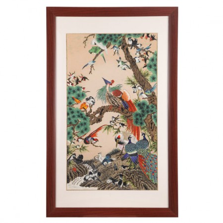 《百鸟朝凤》掐丝珐琅画臻品