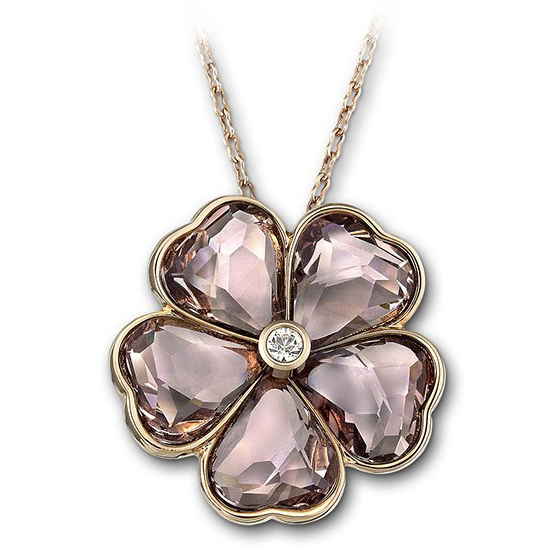 施华洛世奇大地色水晶花朵melancholy链坠