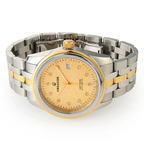 瑞士欧雷格蚝式奢华机械腕表金色