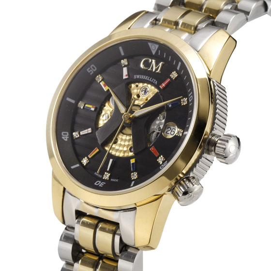 cm万国旗纪念机械表 黑金