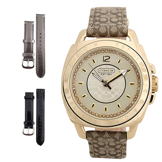 coach蔻驰水晶嵌钻奢华女表 黄色::手表很好.朋友很喜欢 那就满意喽!