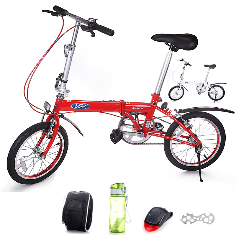美国ford轻便折叠自行车白色