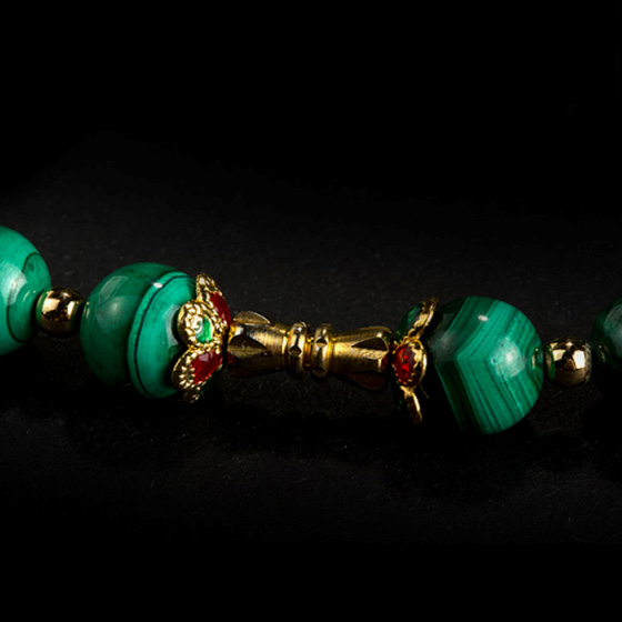 梵洛施孔雀石珠宝套组 绿色