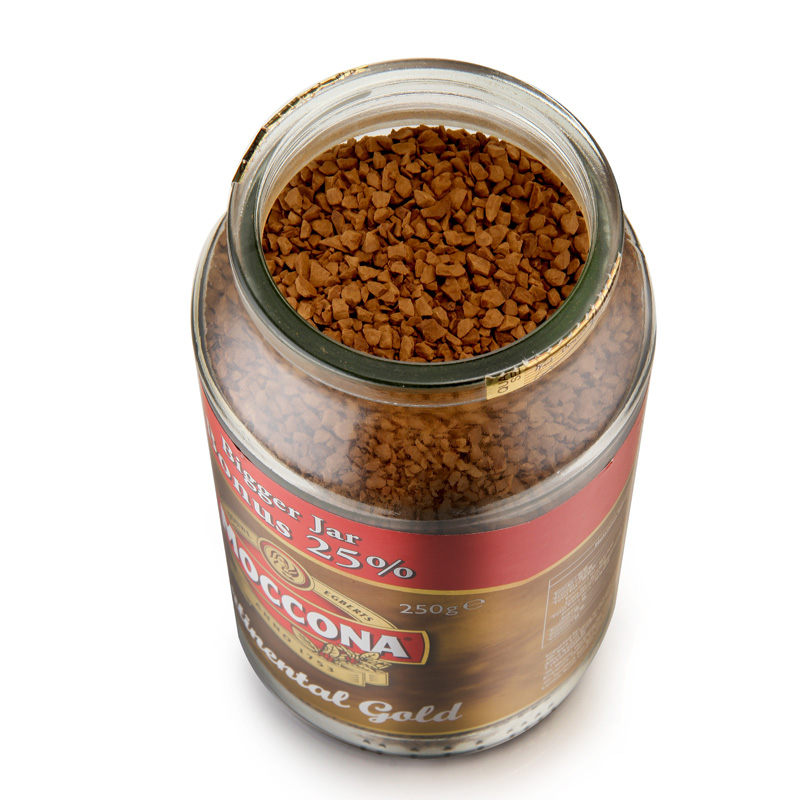 荷兰进口摩可纳中度烘焙即溶咖啡200g黄色