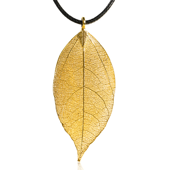 [官网自营]曼丽翠一叶倾城金叶子吊坠 金色