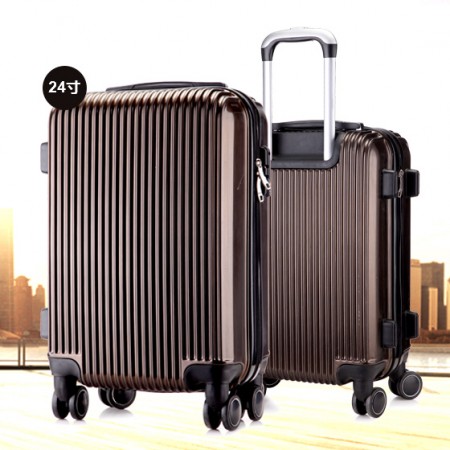 圣顿莱尼24寸棕色镜面拉杆箱棕色