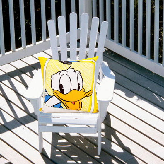 迪士尼笑一笑系列帆布抱枕（含芯） 黄色