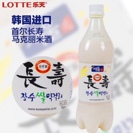 乐天首尔长寿马可丽米酒6瓶装 韩国进口