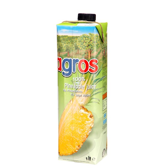 希腊进口莱果仕100%菠萝汁苹果汁4瓶