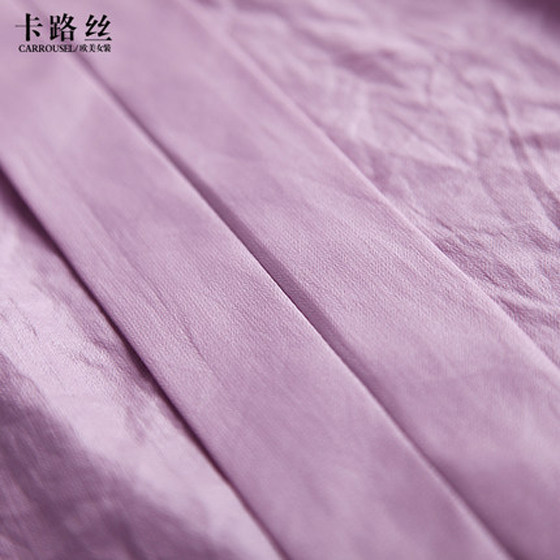 卡路丝修身中长款雪纺衫衬U43I824 藕粉色