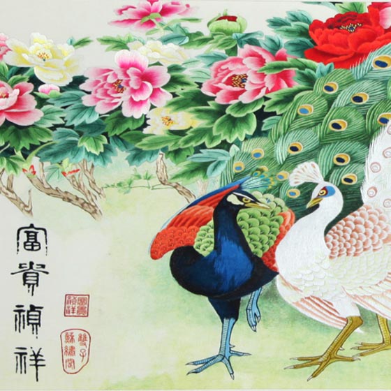 四大名绣之苏绣手工刺绣艺术臻品富贵祯祥