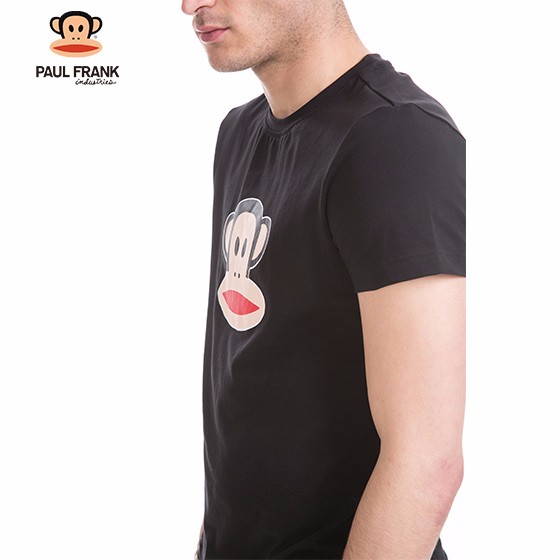 大嘴猴男装简约经典印花t短恤黑色