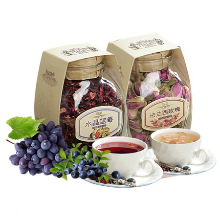 爱这茶语水晶蓝莓+法兰西玫瑰花茶