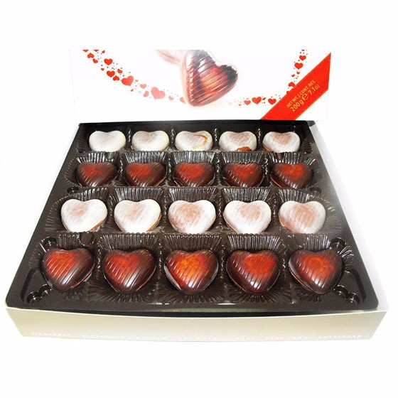 白丽人心形巧克力200克