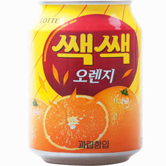 韩国进口乐天lotte粒粒橙水果饮料238ml