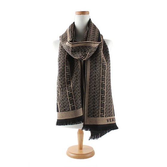 海外购意大利范思哲100%羊毛围巾（仅灰色和棕色）