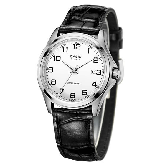 【自营】卡西欧简约带日历石英男表mtp-1183e-7b