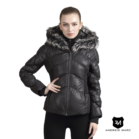 首页 服饰 女装 皮衣 女式黑色修身大毛领羽绒服  商品货号:522228