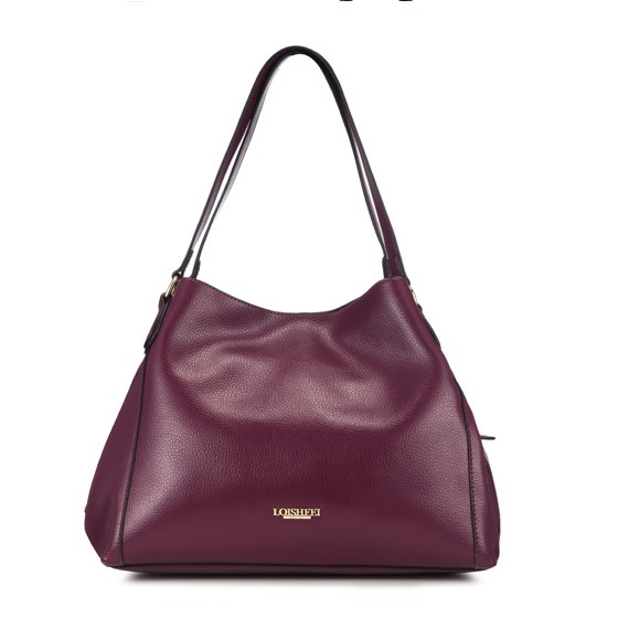 [tv商品]【路易华菲】女款单肩包 紫色(优质荔枝纹牛皮)