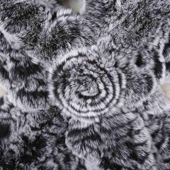 xinjue獭兔毛围巾灰色sw07