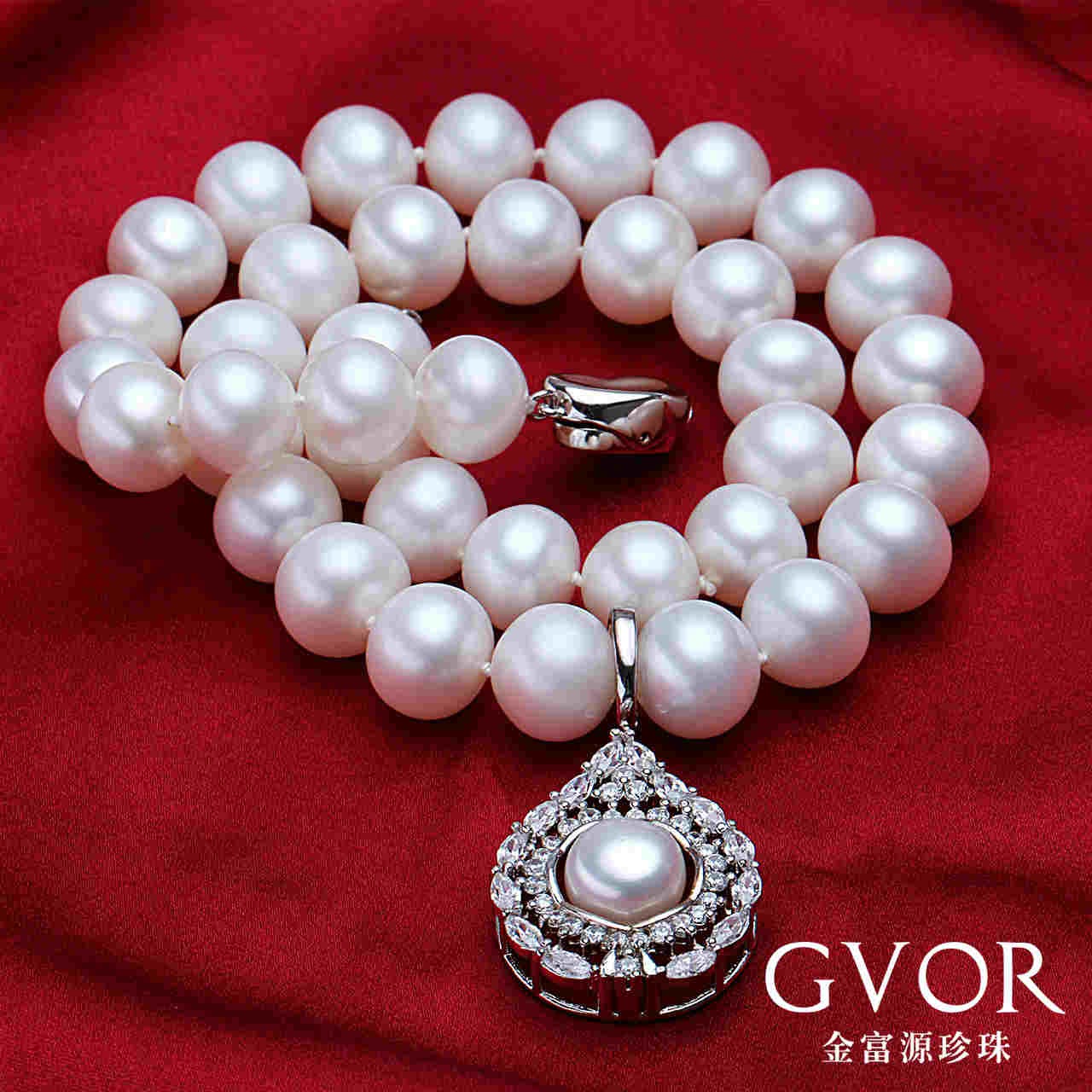 金富源瑧藏大颗粒天然珍珠项链套组