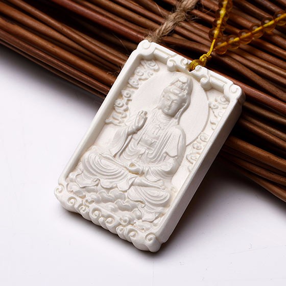 映时猛犸象牙观音牌吊坠