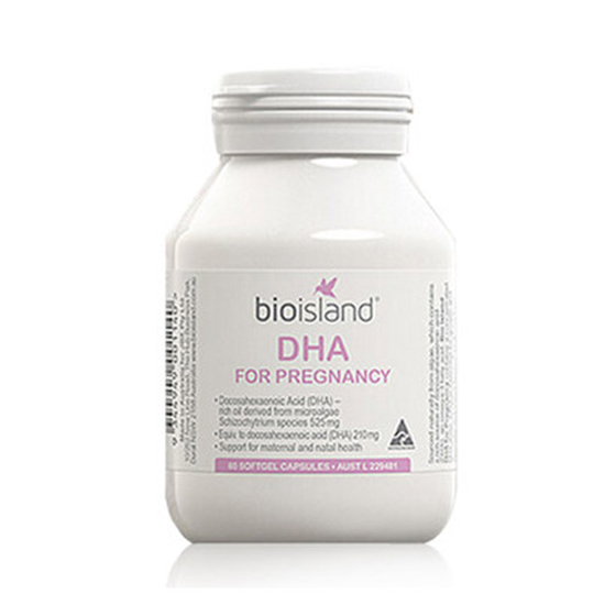 海外购澳洲bioisland孕妇海藻油dha胶囊60粒