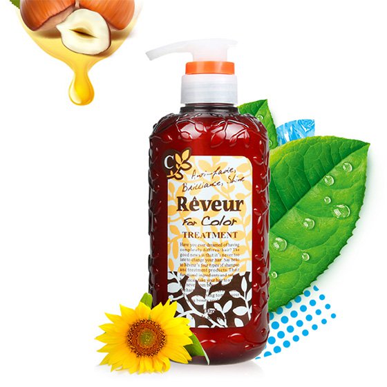 Reveur无硅护色保湿滋养护发素500ml橙色