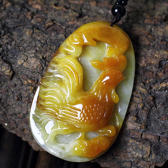 【千色密码精雕雄鸡报晓黄翡a货吊坠】报价_图片_价格_评论_评测_翡翠