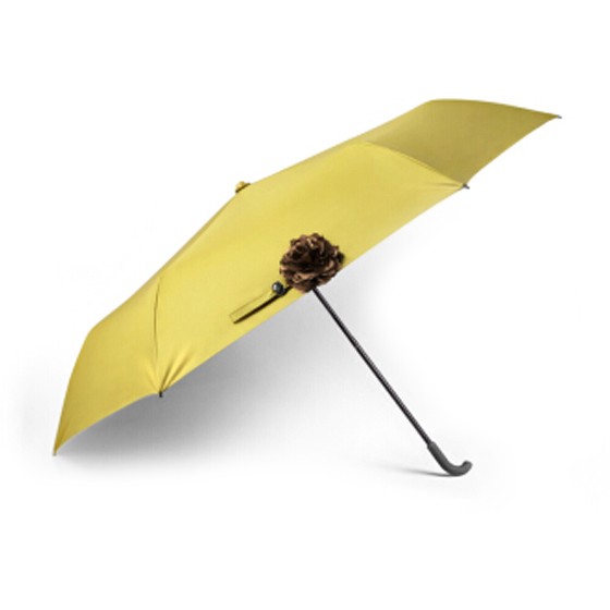 [蕉下] 三折防紫外线黑胶晴雨伞-黄色