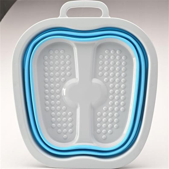 [吉优百]可折叠便携足浴盆赠洗脸盆套组（蓝色）