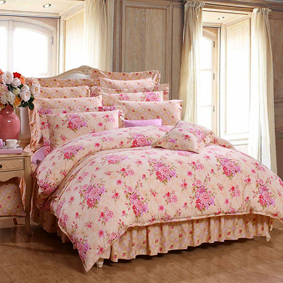 富安娜馨而乐 床单四件花漫里 加大