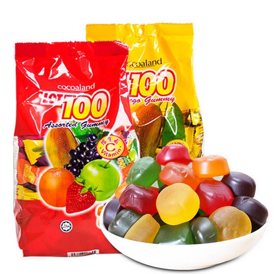 马来西亚一百份水果软糖1000g