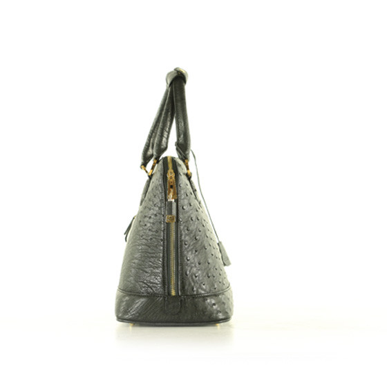 LouisAnge 鸵鸟皮时尚贝壳包·2个·黑色