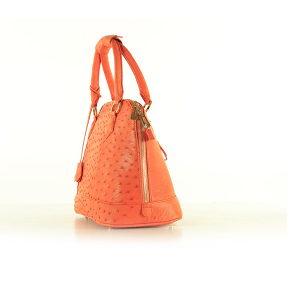LouisAnge 鸵鸟皮时尚贝壳包·2个·桔色
