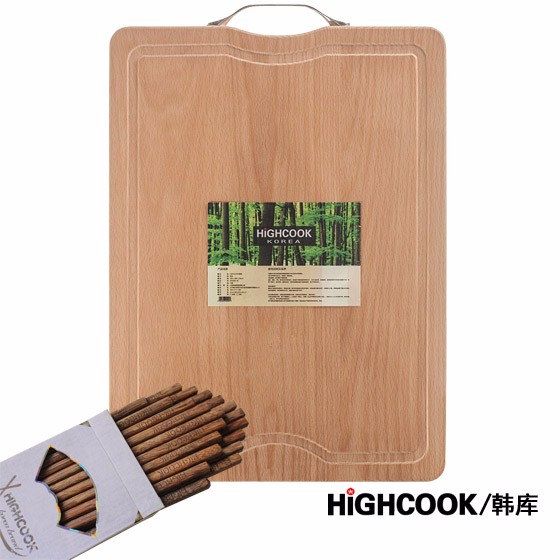 HIGHCOOK韩库 榉木菜板鸡翅木筷子
