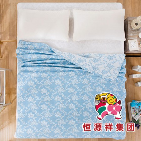 恒源祥 精品毛巾被1.5米 蓝色