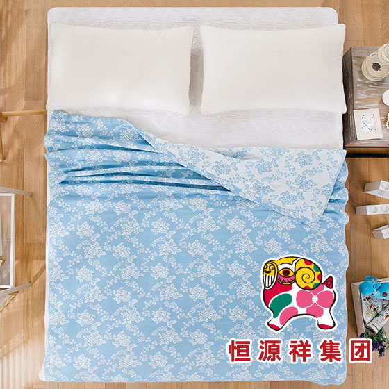 恒源祥 精品毛巾被1.8米 蓝色
