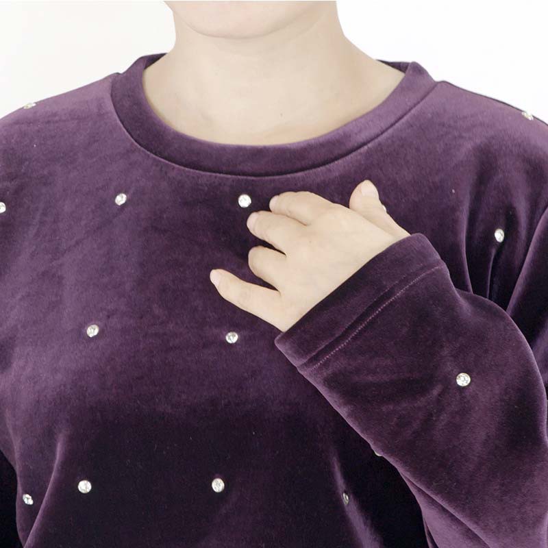 法国艾仕摩（ElsMorr）美钻丝绒套装 ·紫红色
