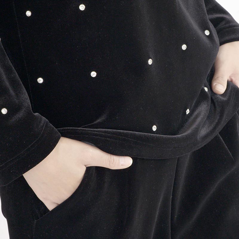 法国艾仕摩（ElsMorr）美钻丝绒套装 ·黑色