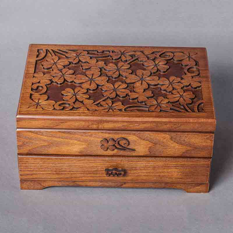 弘艺堂木质首饰盒木制珠宝盒饰品盒收纳盒·仿古色