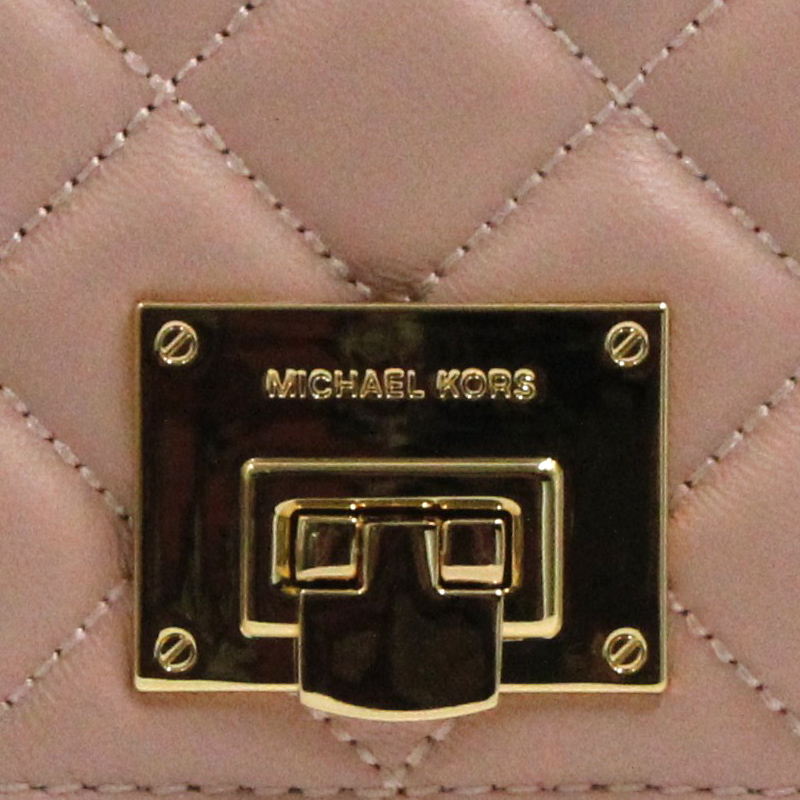 MICHAEL KORS 迈克·科尔斯   经典爆款女士菱格纹手拿包 35S6GARE3L·粉色