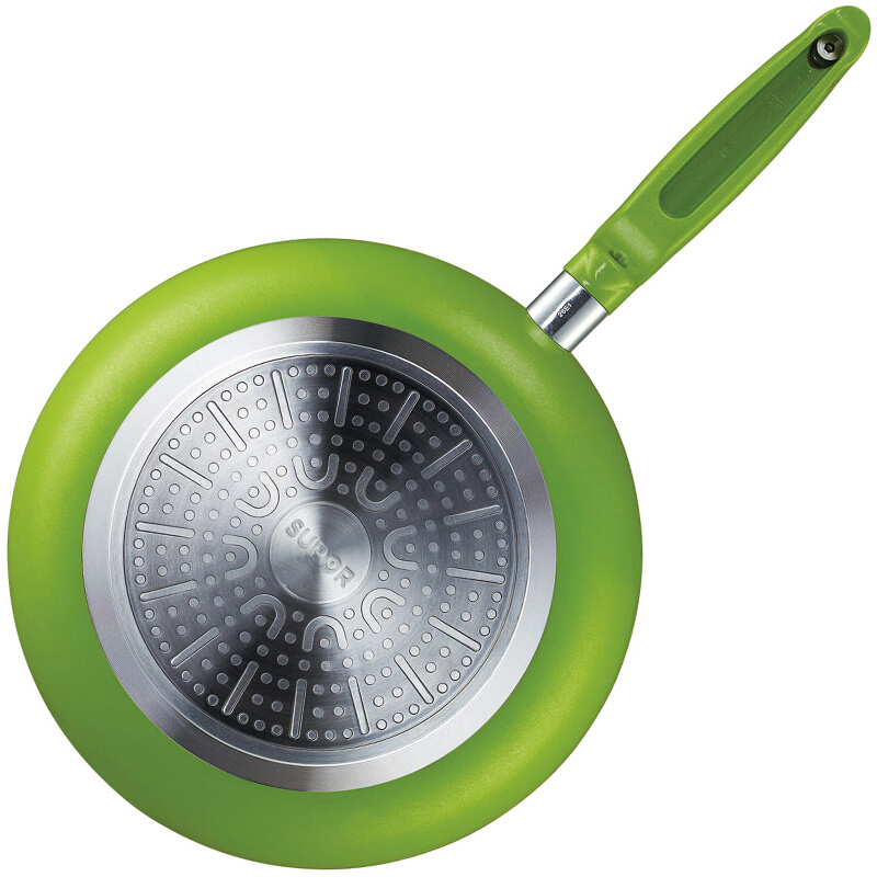 苏泊尔supor火红点煎锅明火电磁炉通用不粘平底锅pj28g1橘色绿色随机