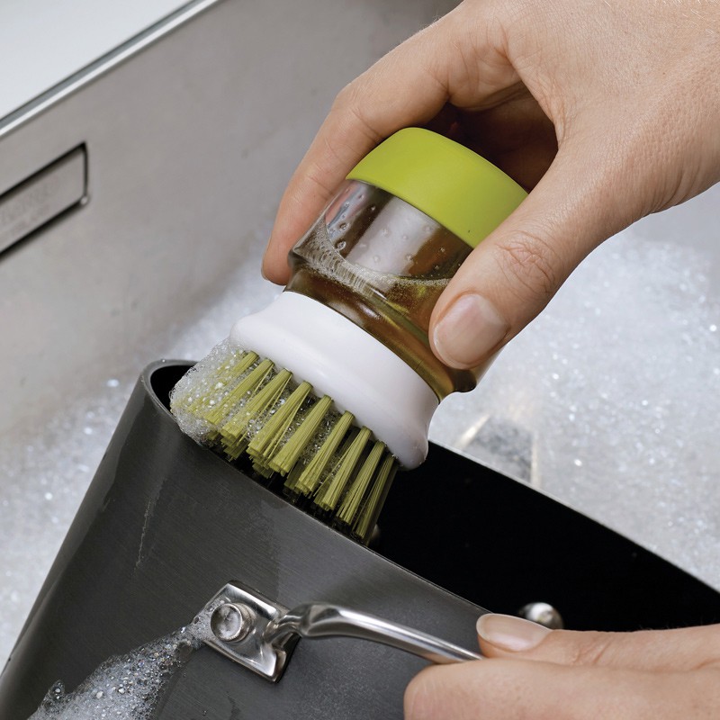 英国 Joseph Joseph皂液洗洁精器罐+厨房清洗刷子锅刷·绿/多色