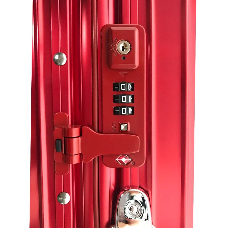 BBM全镁铝合金商务拉杆密码旅行箱万向轮时尚轻便硬箱20寸·红色