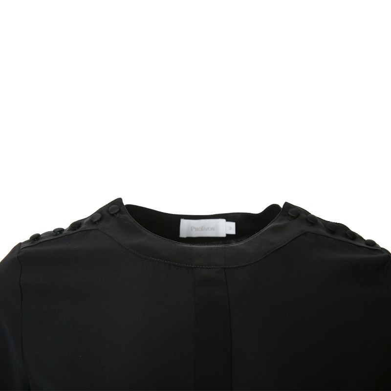 Prolivon经典桑蚕丝衬衫·黑色