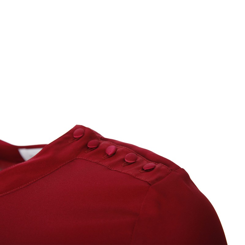 Prolivon经典桑蚕丝衬衫·酒红色