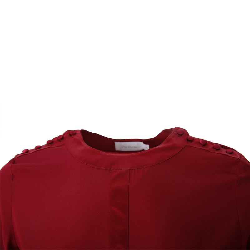 Prolivon经典桑蚕丝衬衫·酒红色