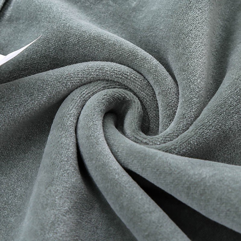 homesup褶皱装饰边丝绒靠垫套灰色45x45cm