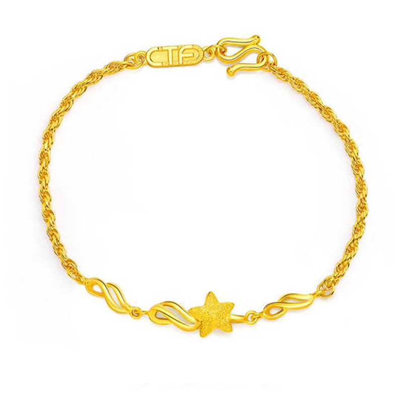 首页 珠宝 时尚饰品 金银饰品 周大福福星黄金足金手链f164718·金色